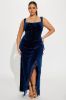 Sydney Velvet Maxi Dress - Navy sold by Fashion Nova