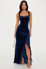 Sydney Velvet Maxi Dress - Navy sold by Fashion Nova