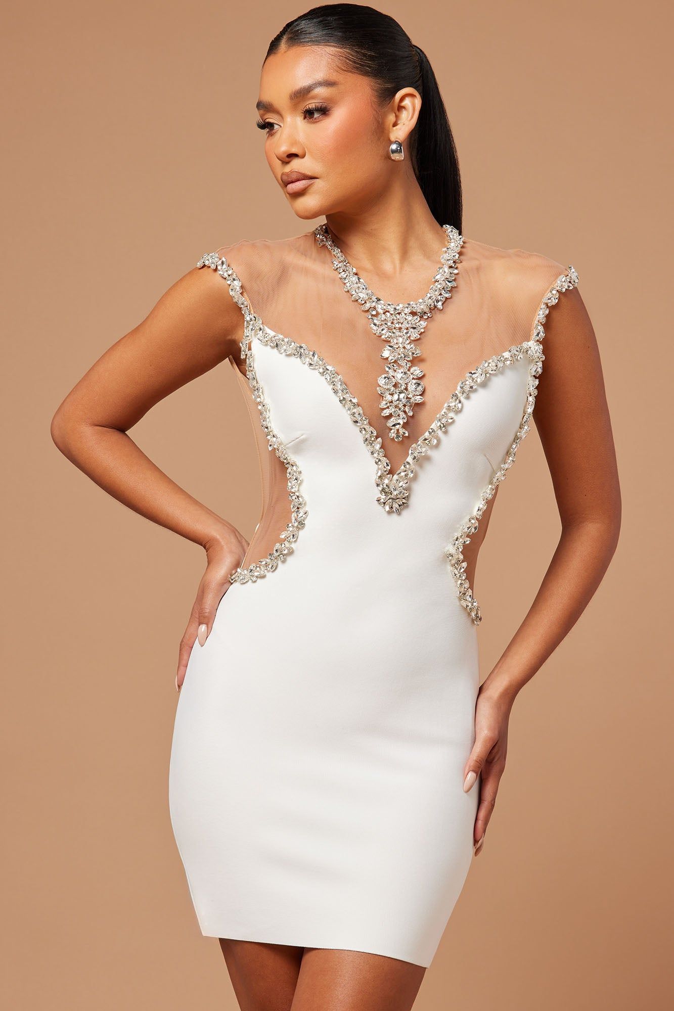 Anya Bandage Mini Dress - White sold by Fashion Nova product image thumbnail 2