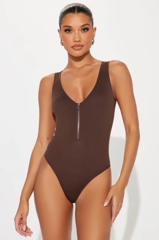 Zaida Seamless Bodysuit - Brown sold by Fashion Nova