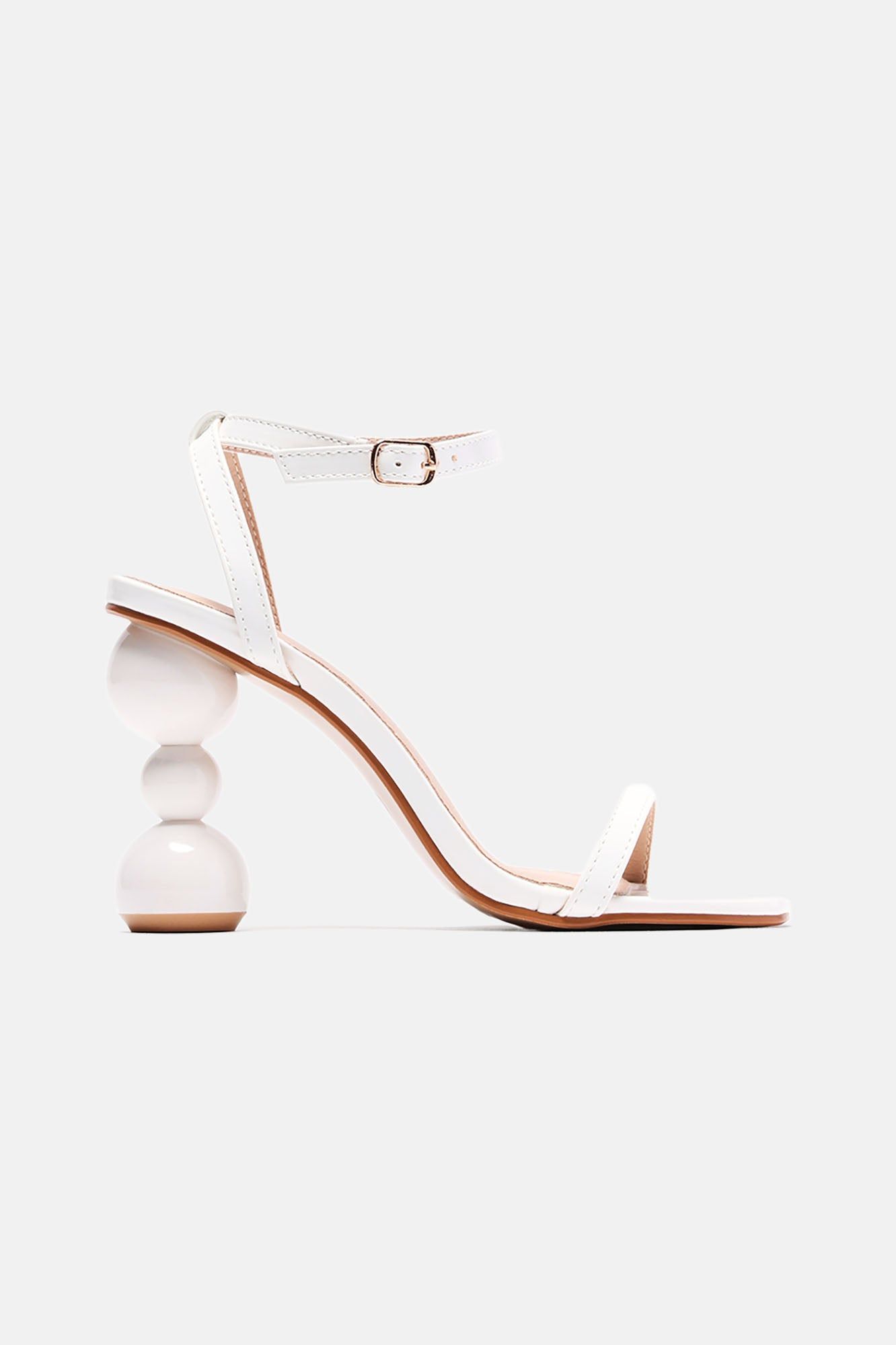 Feeling Fun Heeled Sandals - White sold by Fashion Nova product image thumbnail 5