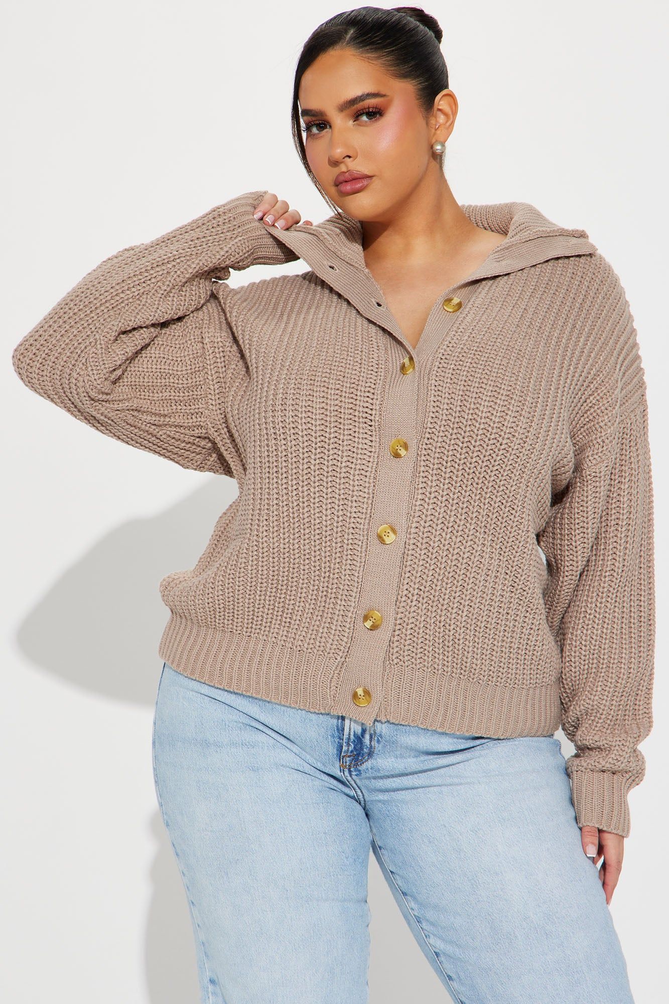 Rian Cardigan Sweater - Oatmeal sold by Fashion Nova product image thumbnail 4