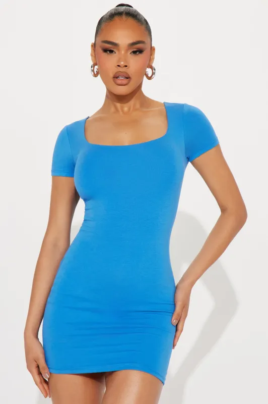 Anna Double Lined Mini Dress - Royal sold by Fashion Nova
