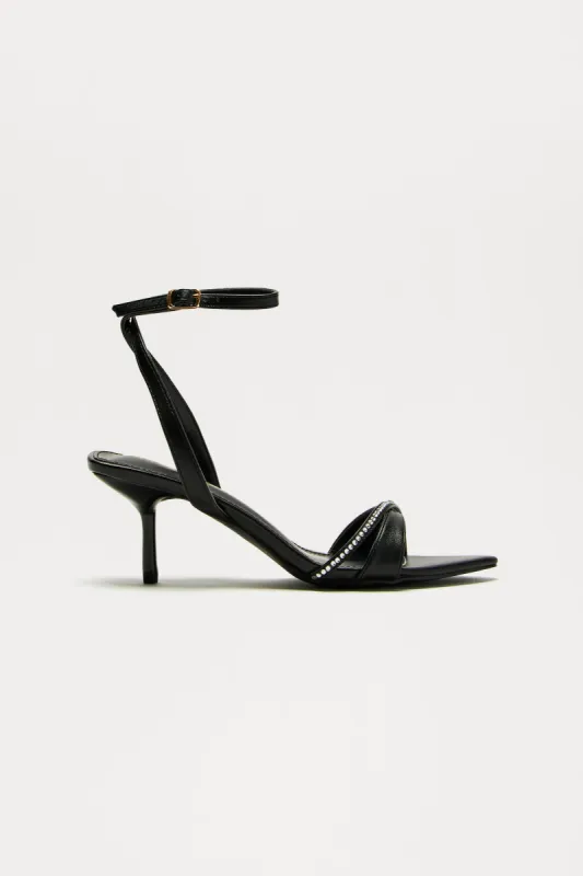 Simply Yours Heeled Sandals - Black sold by Fashion Nova