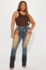Got It Covered Stretch Bootcut Jeans - Dark Wash sold by Fashion Nova