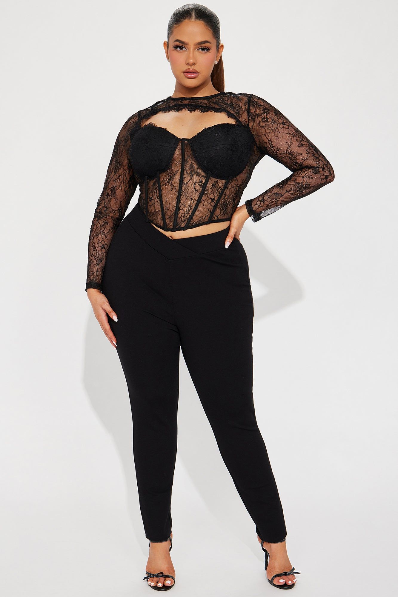 Lingering Feelings Lace Corset Top - Black sold by Fashion Nova product image thumbnail 5
