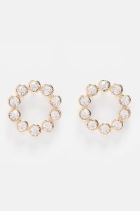 Round Of Diamonds Earrings - Gold sold by Fashion Nova