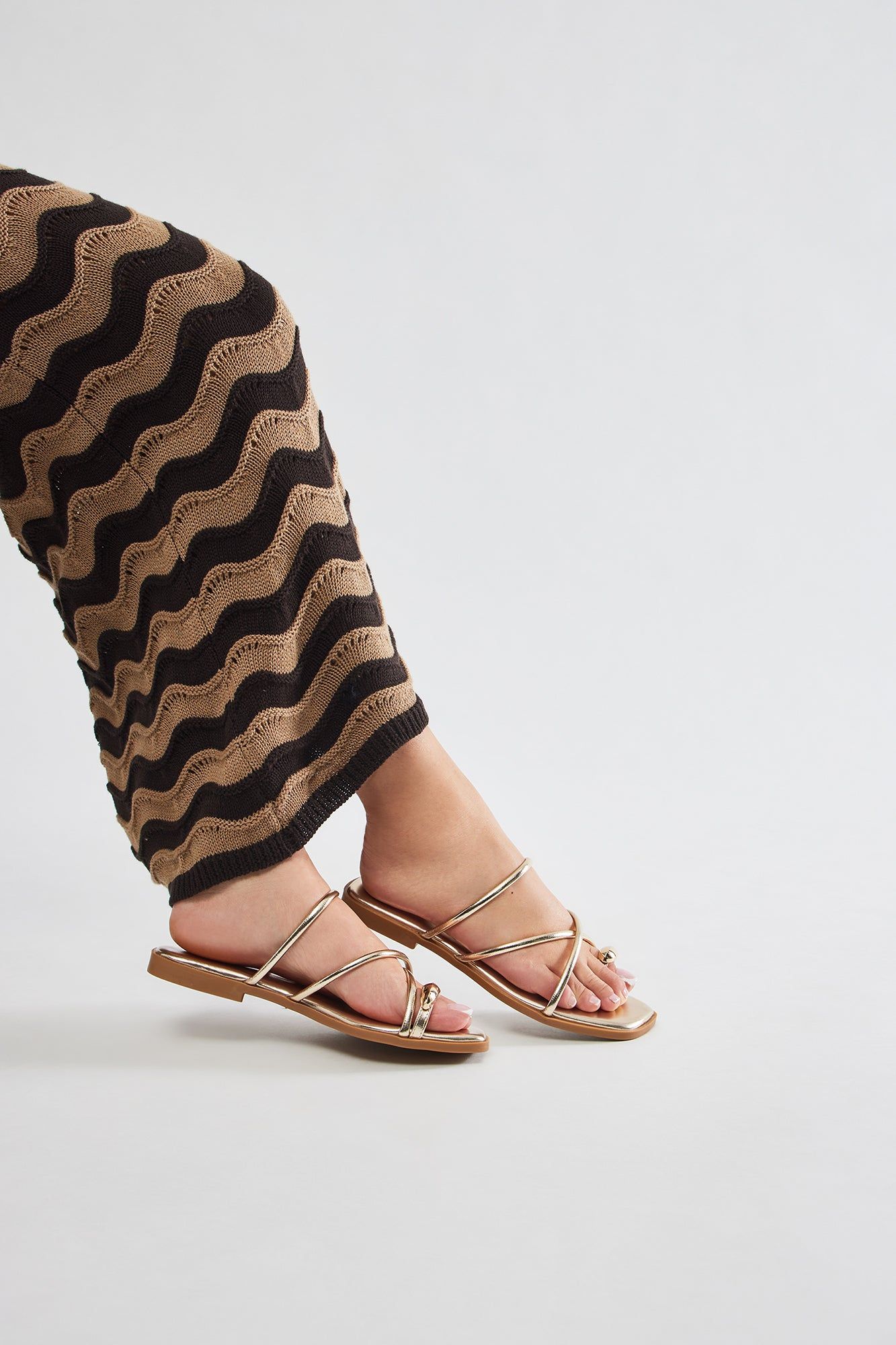 Libbie Flat Sandals - Gold sold by Fashion Nova product image thumbnail 4