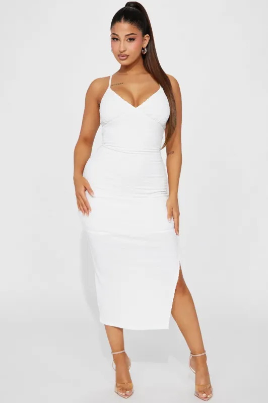 Cayla Textured Maxi Dress - Ivory sold by Fashion Nova