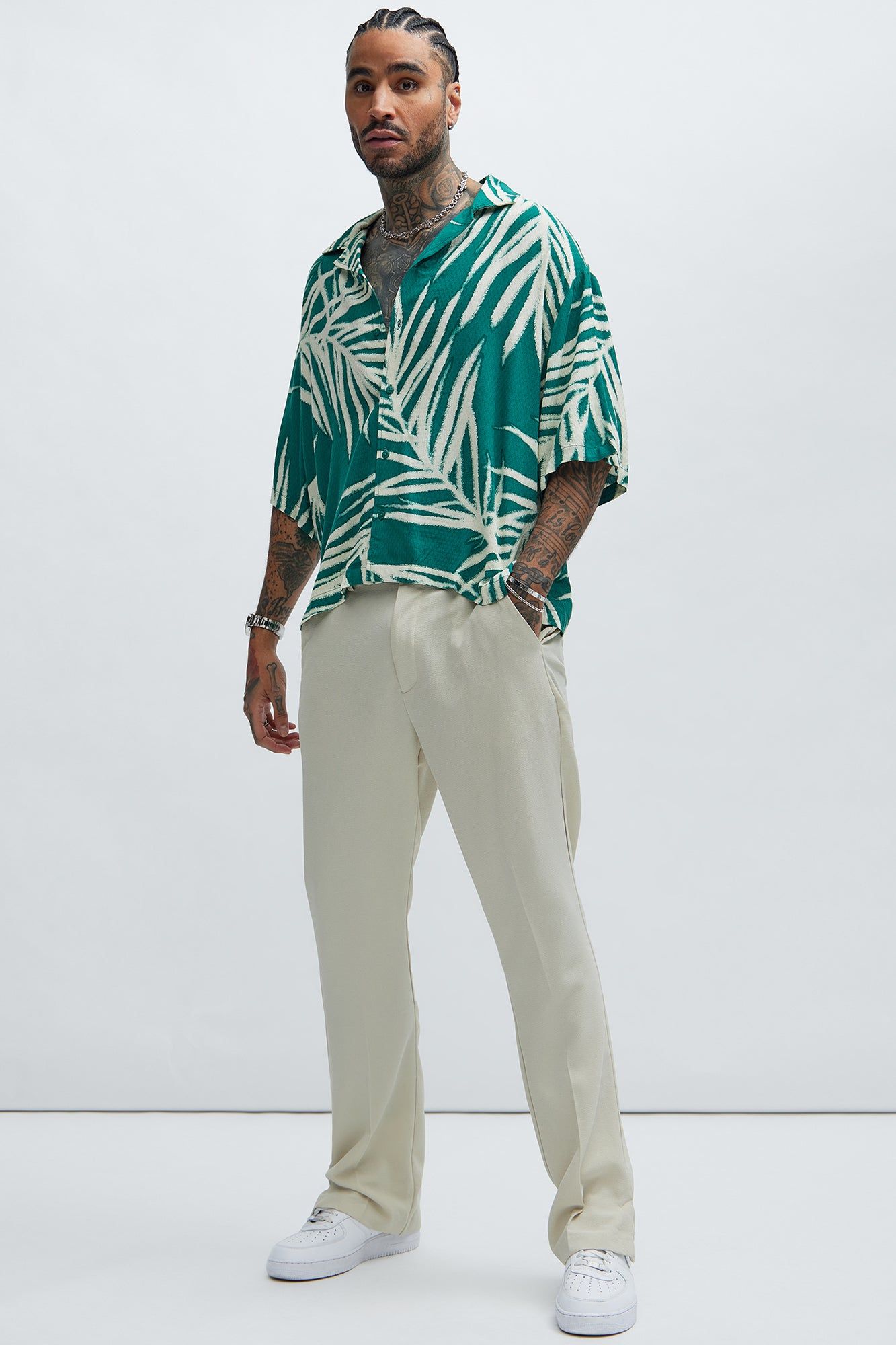 29 Palms Textured Shirt - Green/combo sold by Fashion Nova product image thumbnail 2