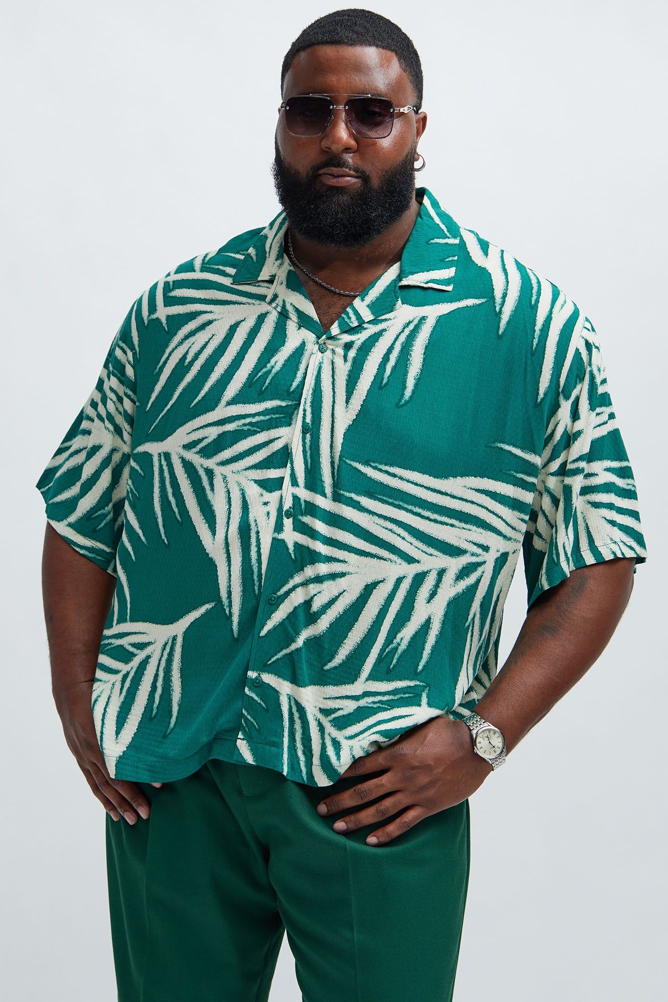 29 Palms Textured Shirt - Green/combo sold by Fashion Nova product image thumbnail 5
