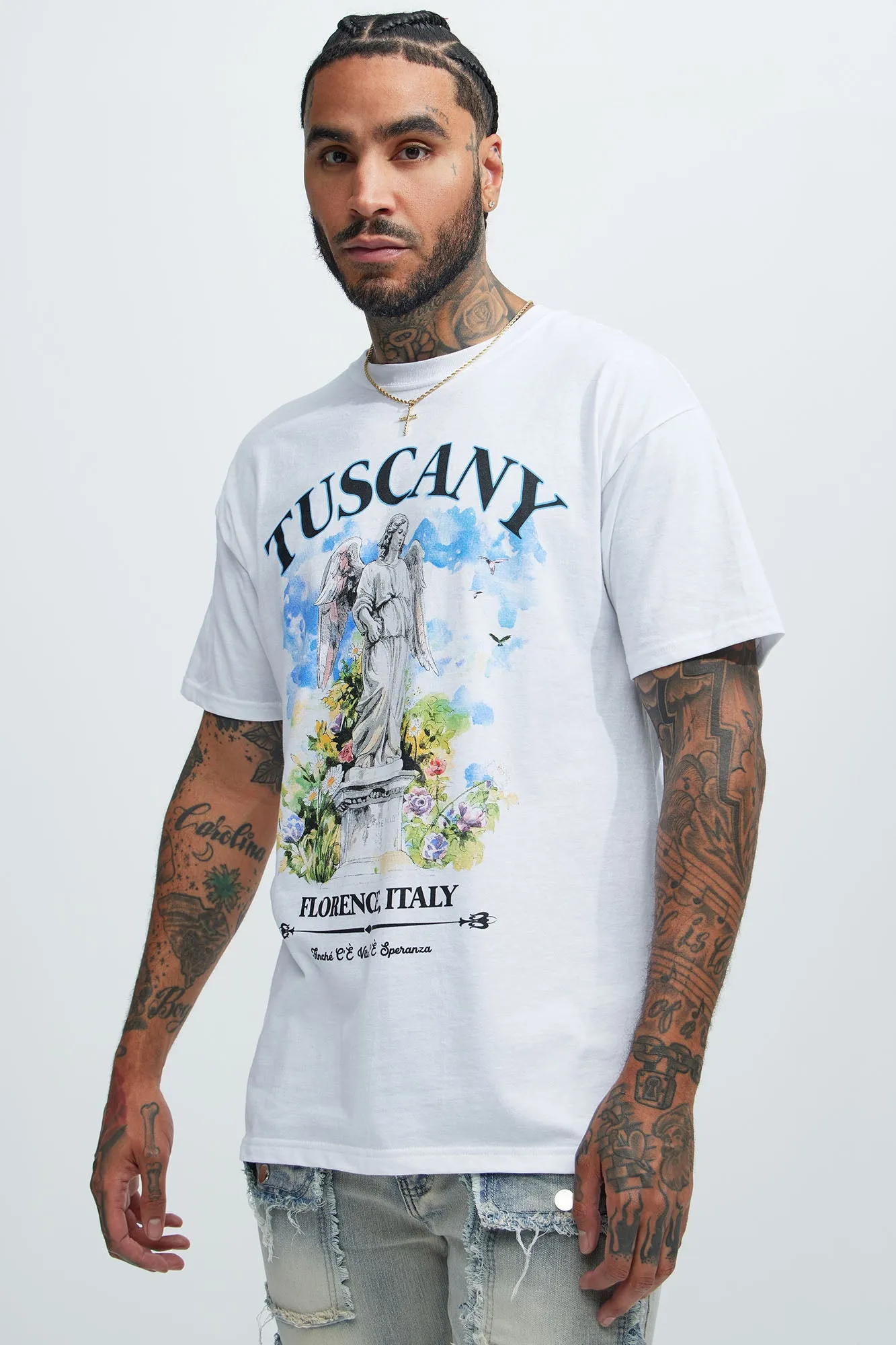Tuscany Florence Italy Short Sleeve Tee - White sold by Fashion Nova