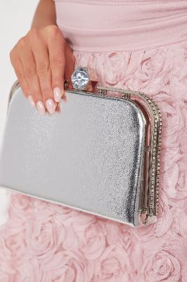 Uptown City Girl Clutch - Silver sold by Fashion Nova