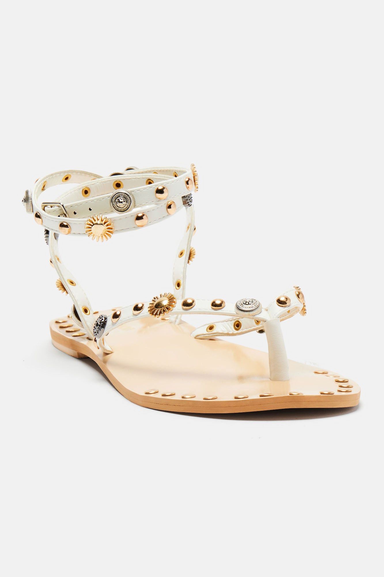 Living In It Flat Sandals - White sold by Fashion Nova product image thumbnail 3