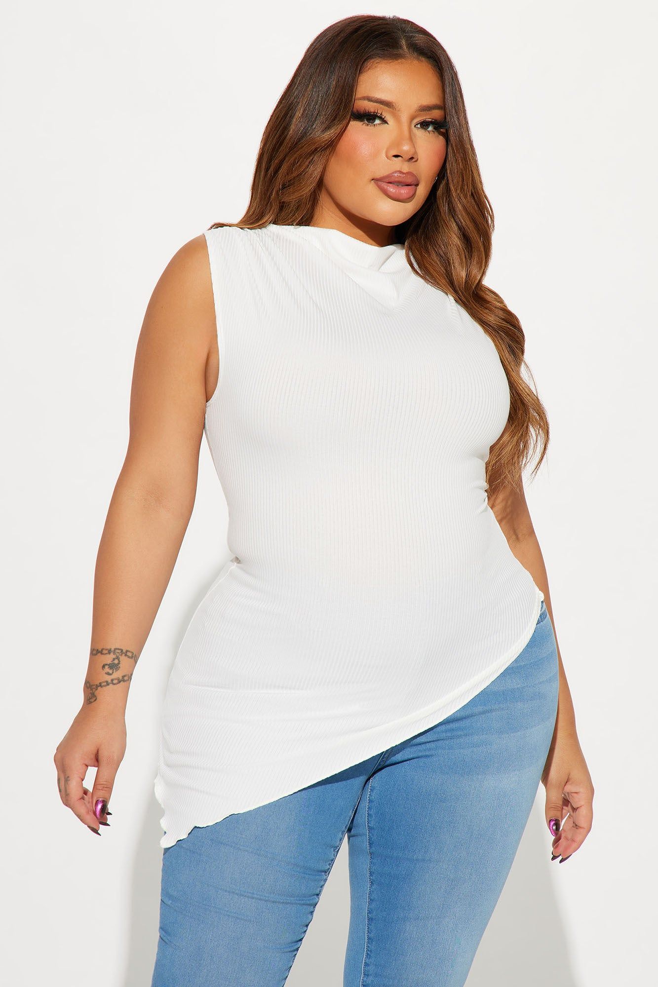 Ava One Shoulder Top - White sold by Fashion Nova product image thumbnail 5