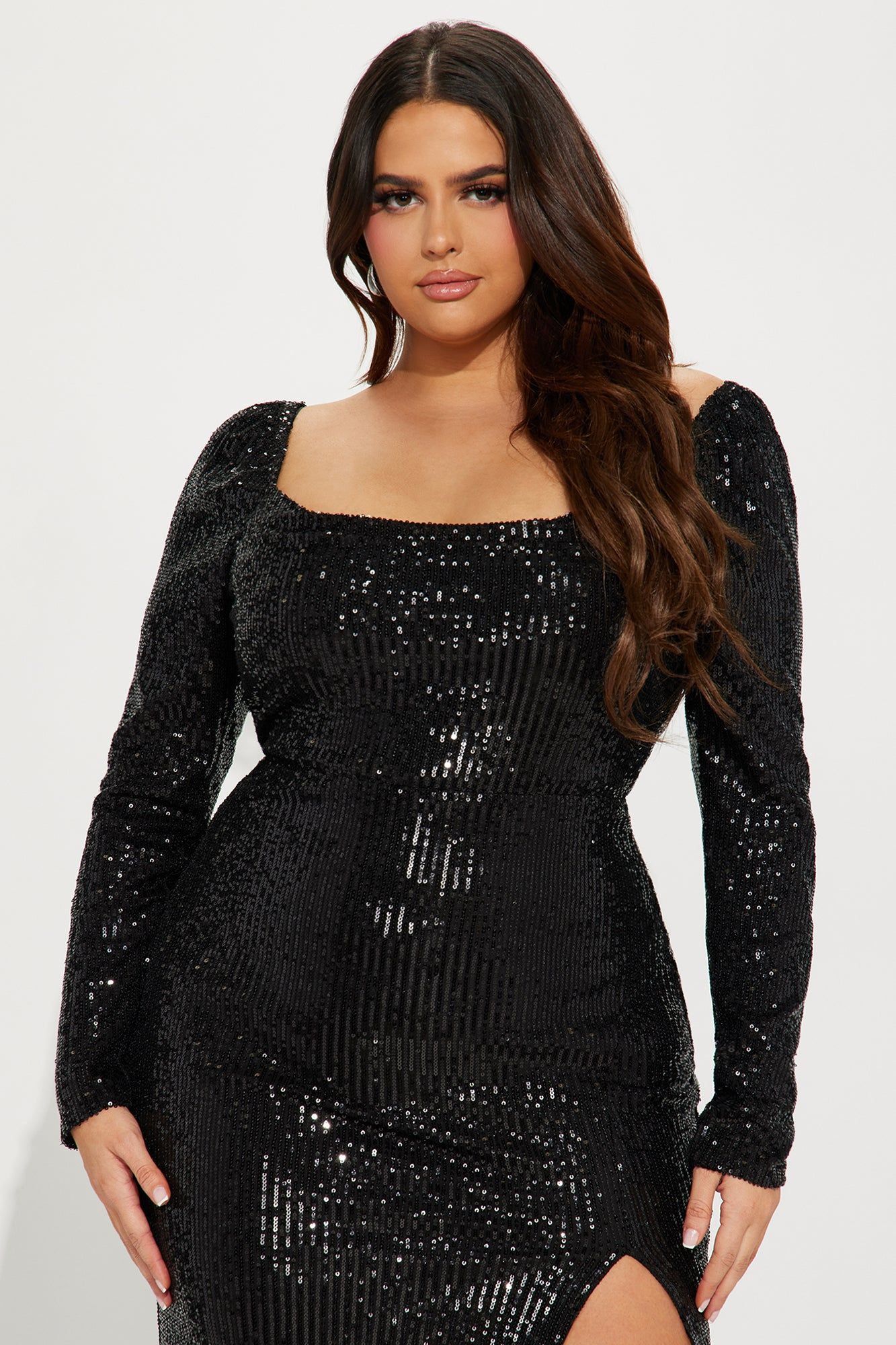 Trisha Sequin Gown - Black sold by Fashion Nova product image thumbnail 5