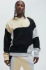 Tyson Awaken Oversized Color Block Hoodie - Black/combo sold by Fashion Nova