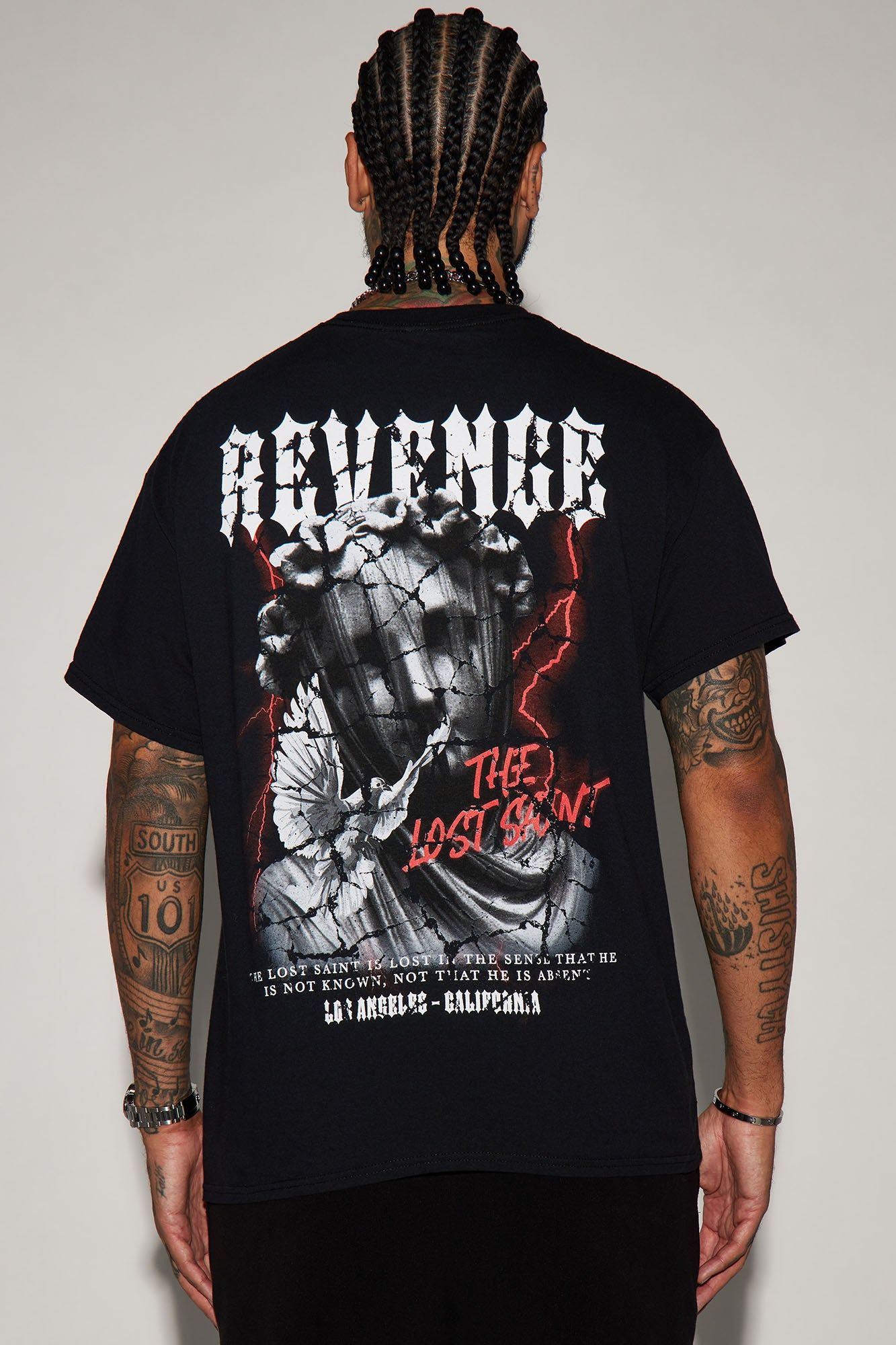 Revenge Lost Saint Short Sleeve Tee - Black sold by Fashion Nova product image thumbnail 4