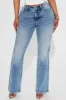 Selene Stretch Straight Leg Jeans - Light Wash sold by Fashion Nova