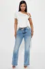 Selene Stretch Straight Leg Jeans - Light Wash sold by Fashion Nova