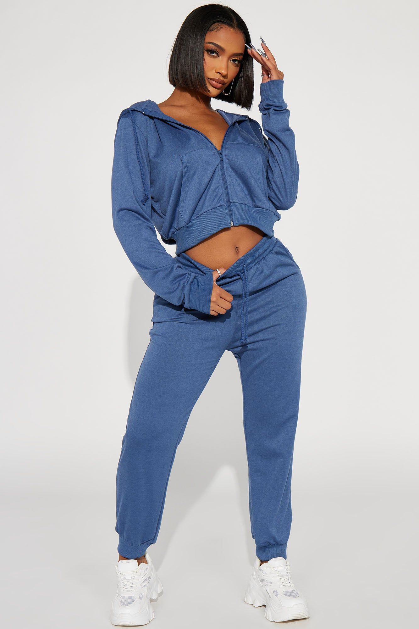 Classic Vibe Jogger Set - Denim sold by Fashion Nova