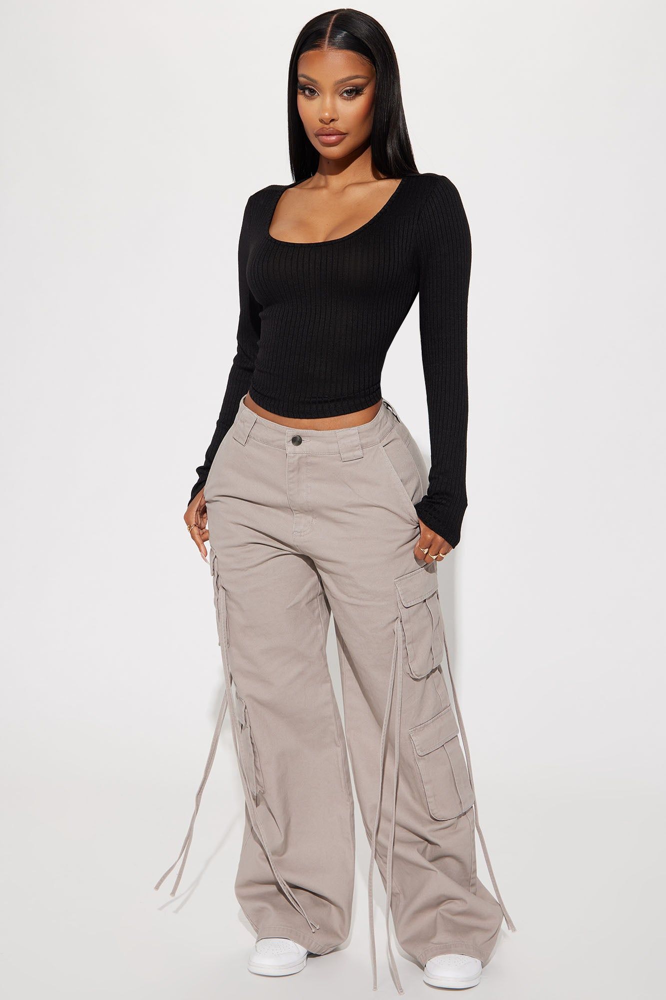 Emelia Ribbed Top - Black sold by Fashion Nova product image thumbnail 2