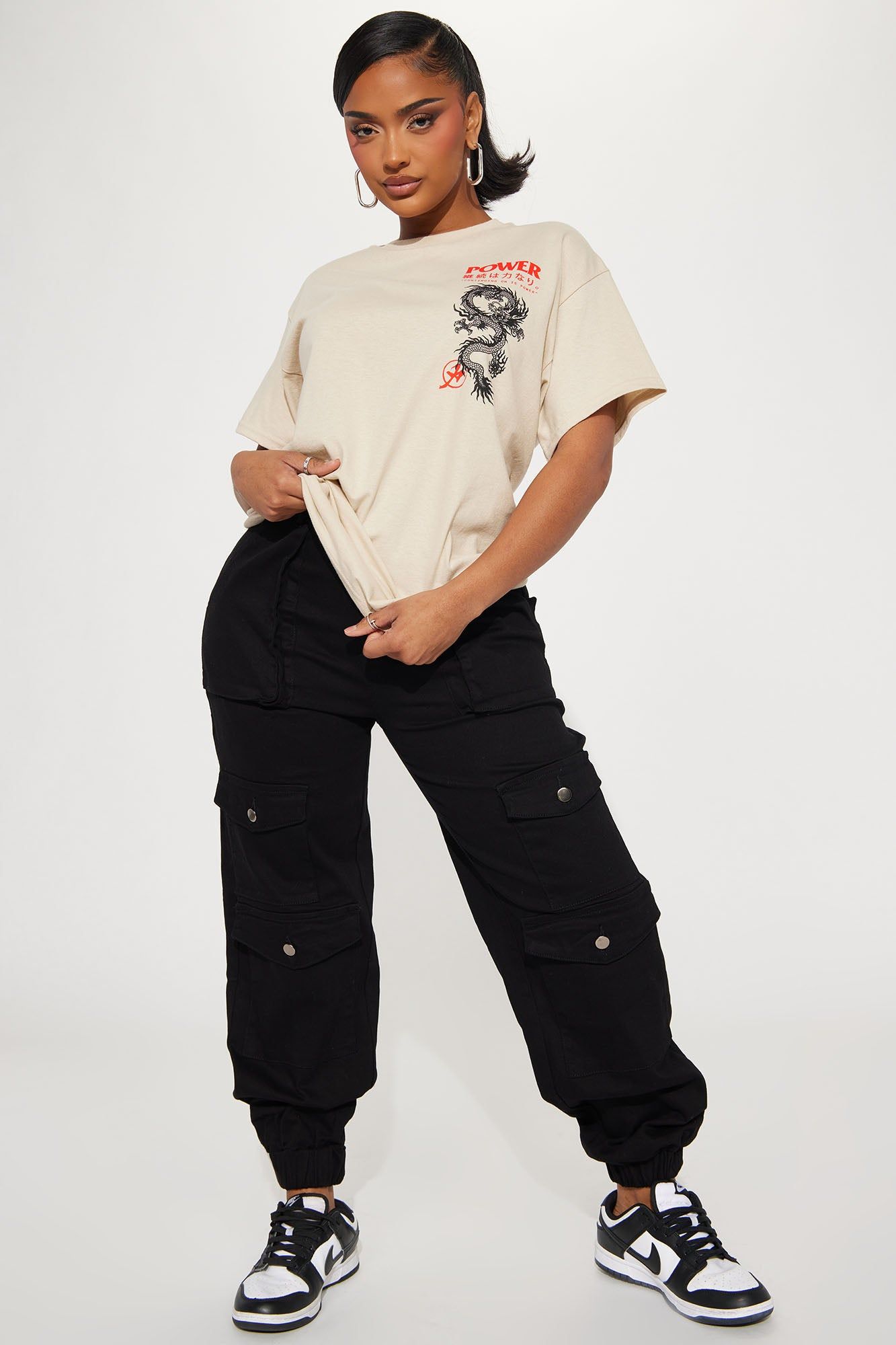 Power Unleased Dragon Tee - Taupe sold by Fashion Nova product image thumbnail 2