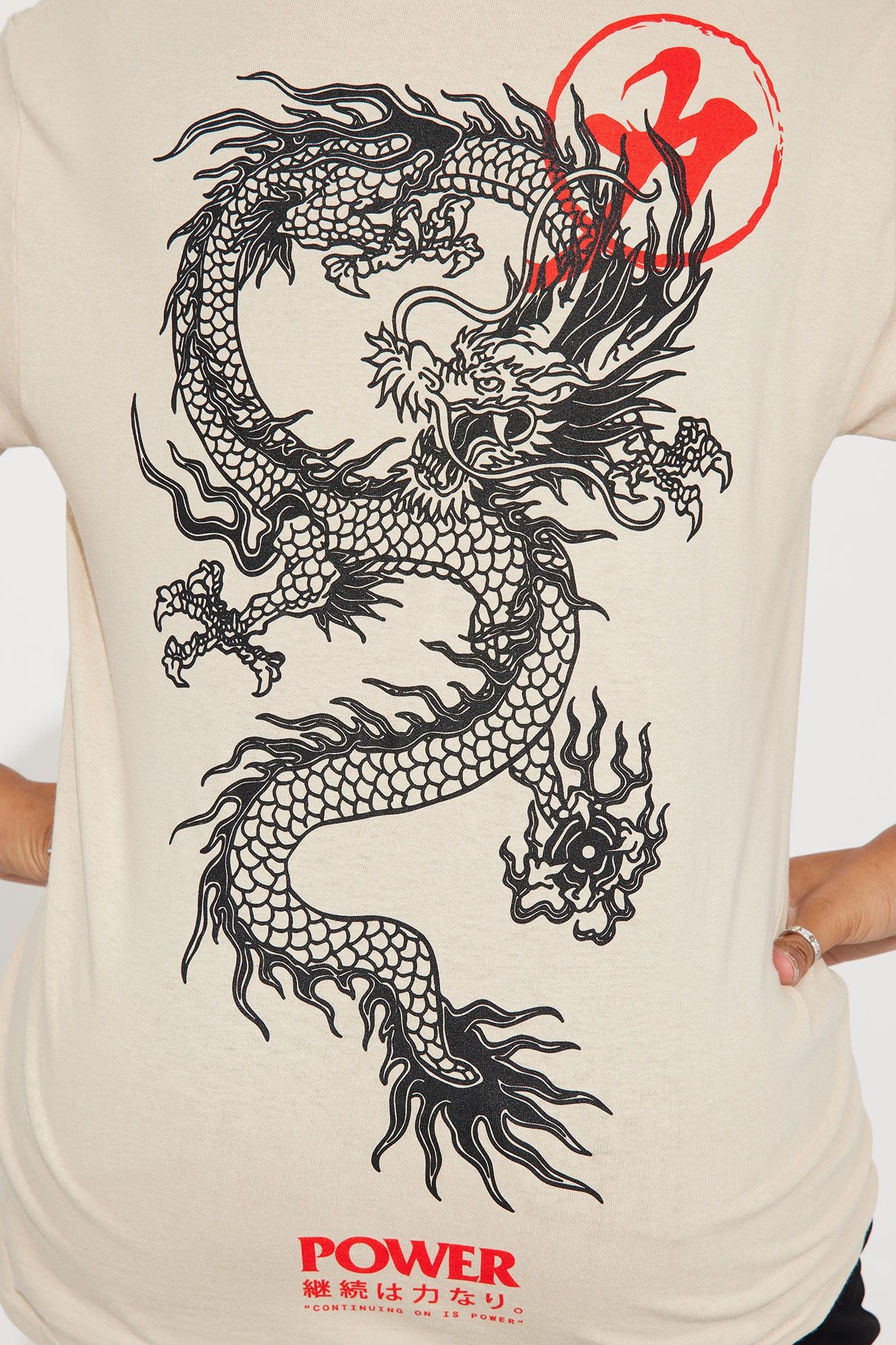 Power Unleased Dragon Tee - Taupe sold by Fashion Nova product image thumbnail 4