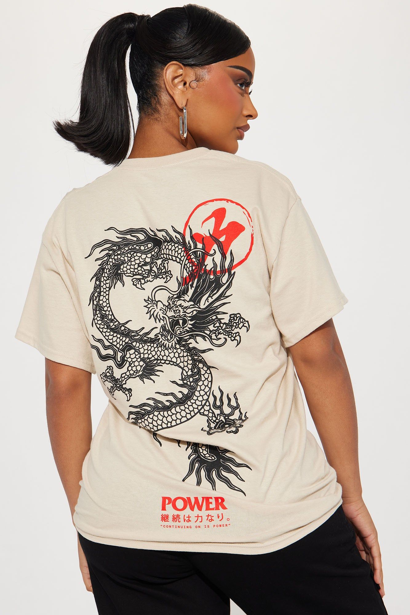 Power Unleased Dragon Tee - Taupe sold by Fashion Nova product image thumbnail 5