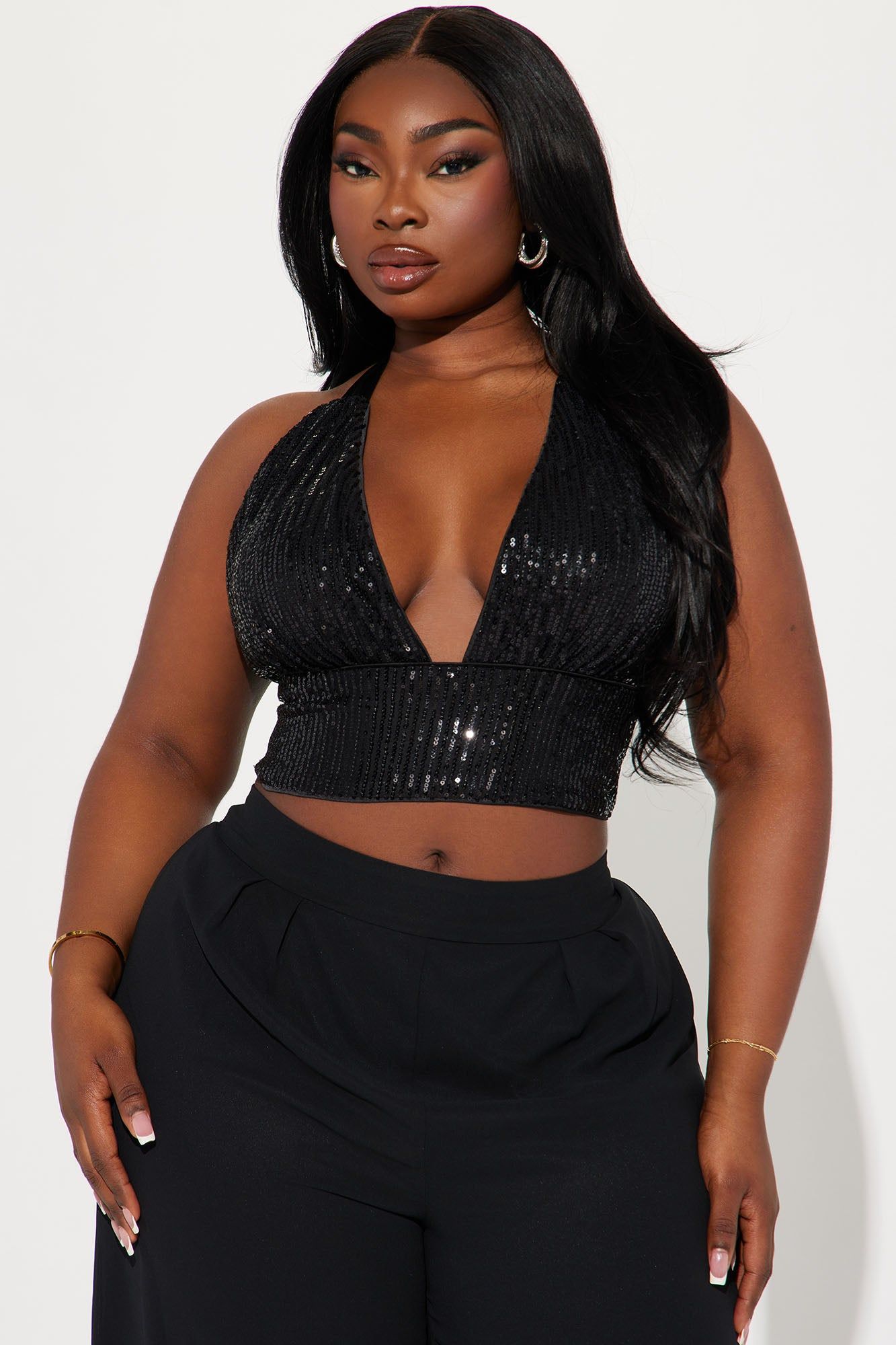 Illuminate Sequin Pant Set - Black sold by Fashion Nova product image thumbnail 5