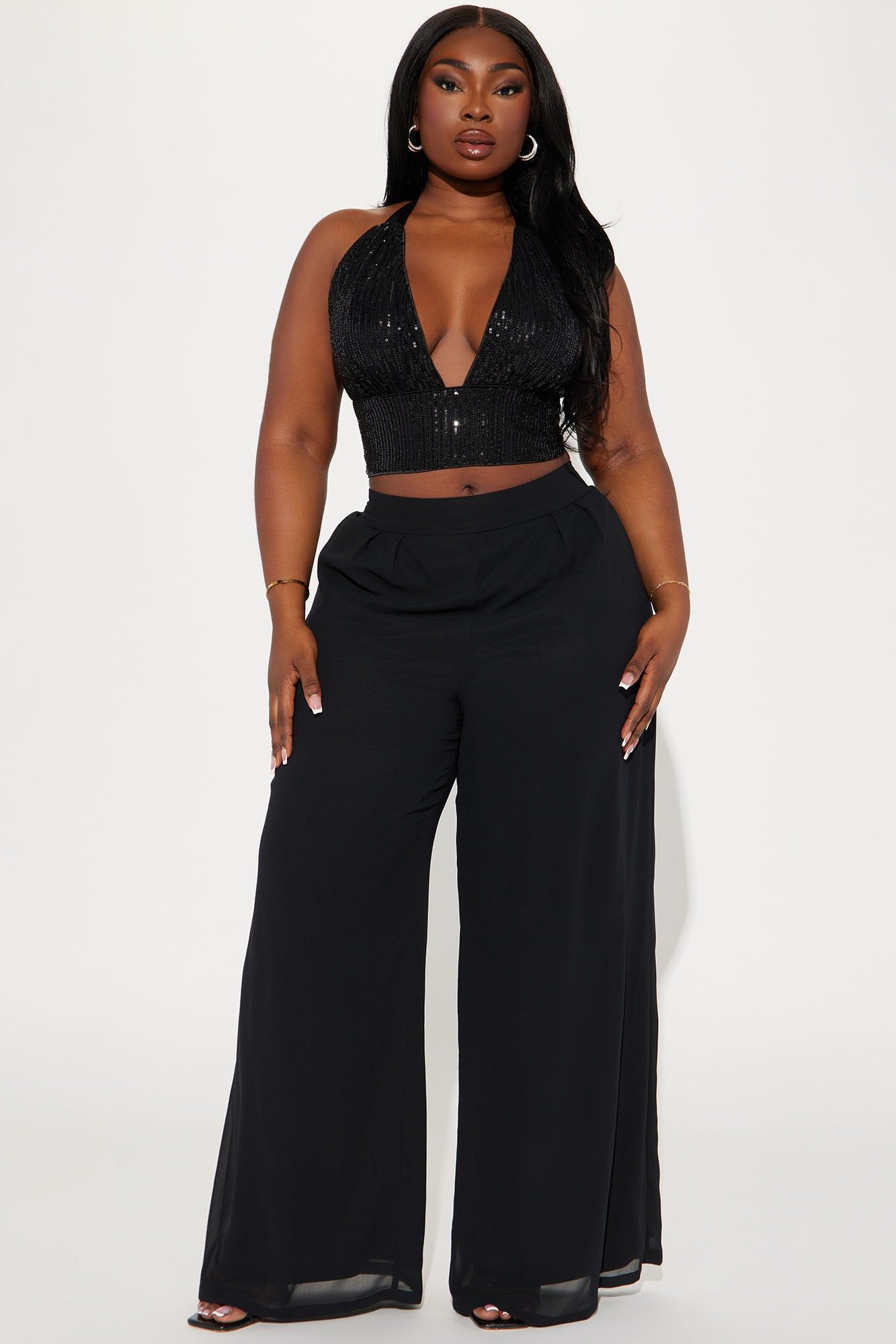 Illuminate Sequin Pant Set - Black sold by Fashion Nova product image thumbnail 4
