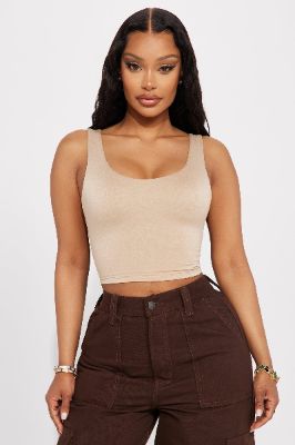 Emiah Crop Top - Taupe sold by Fashion Nova