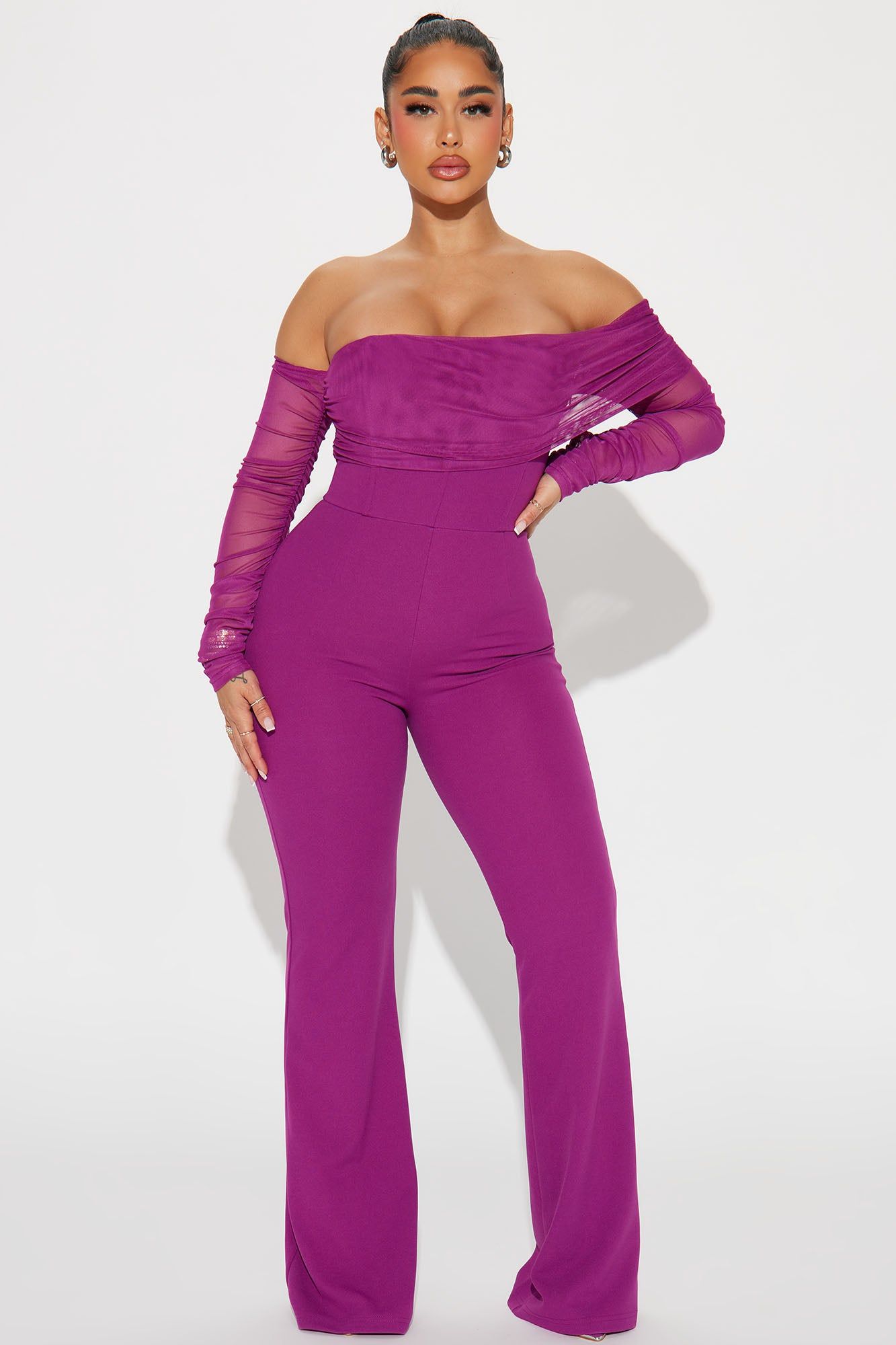 Pretty Date Jumpsuit - Magenta sold by Fashion Nova
