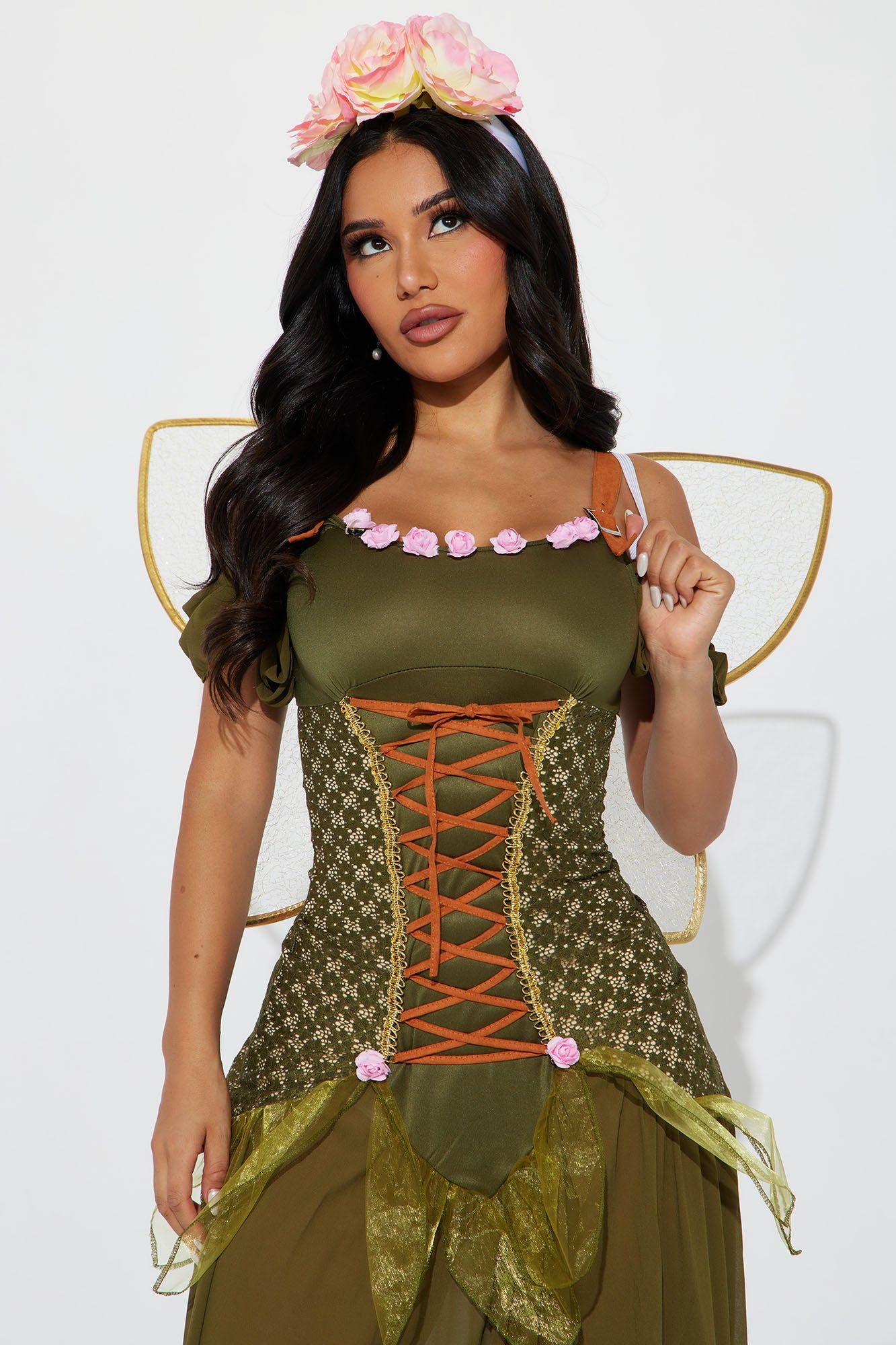 Flower Fairy 3 Piece Costume Set - Green sold by Fashion Nova product image thumbnail 2