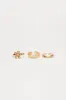 Celeste Floral Toe Ring Set - Gold sold by Fashion Nova