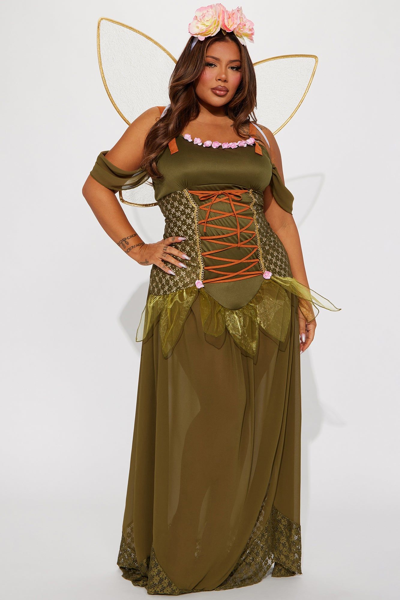 Flower Fairy 3 Piece Costume Set - Green sold by Fashion Nova product image thumbnail 4
