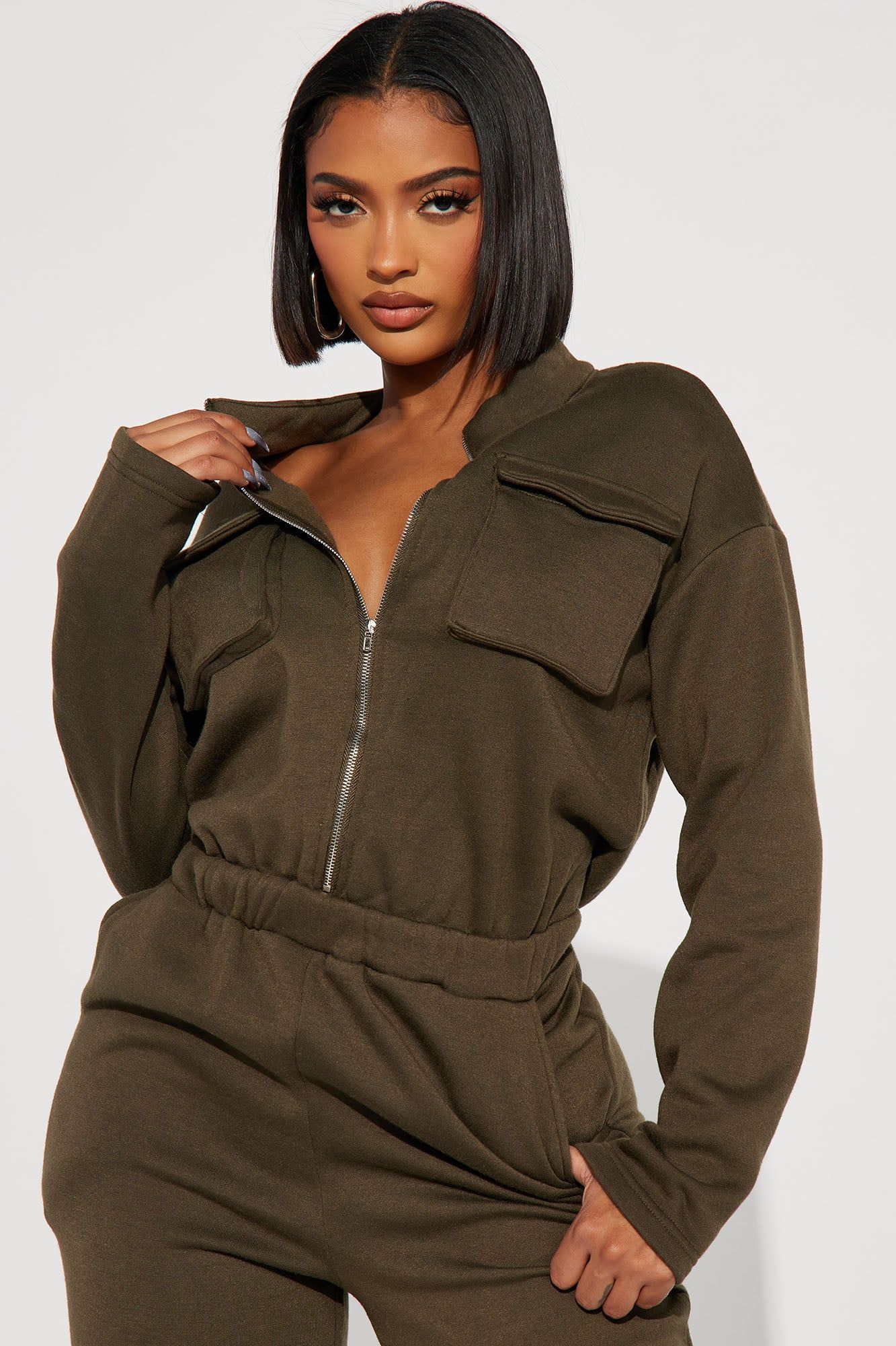 Part Of The Story Jumpsuit - Olive sold by Fashion Nova product image thumbnail 2