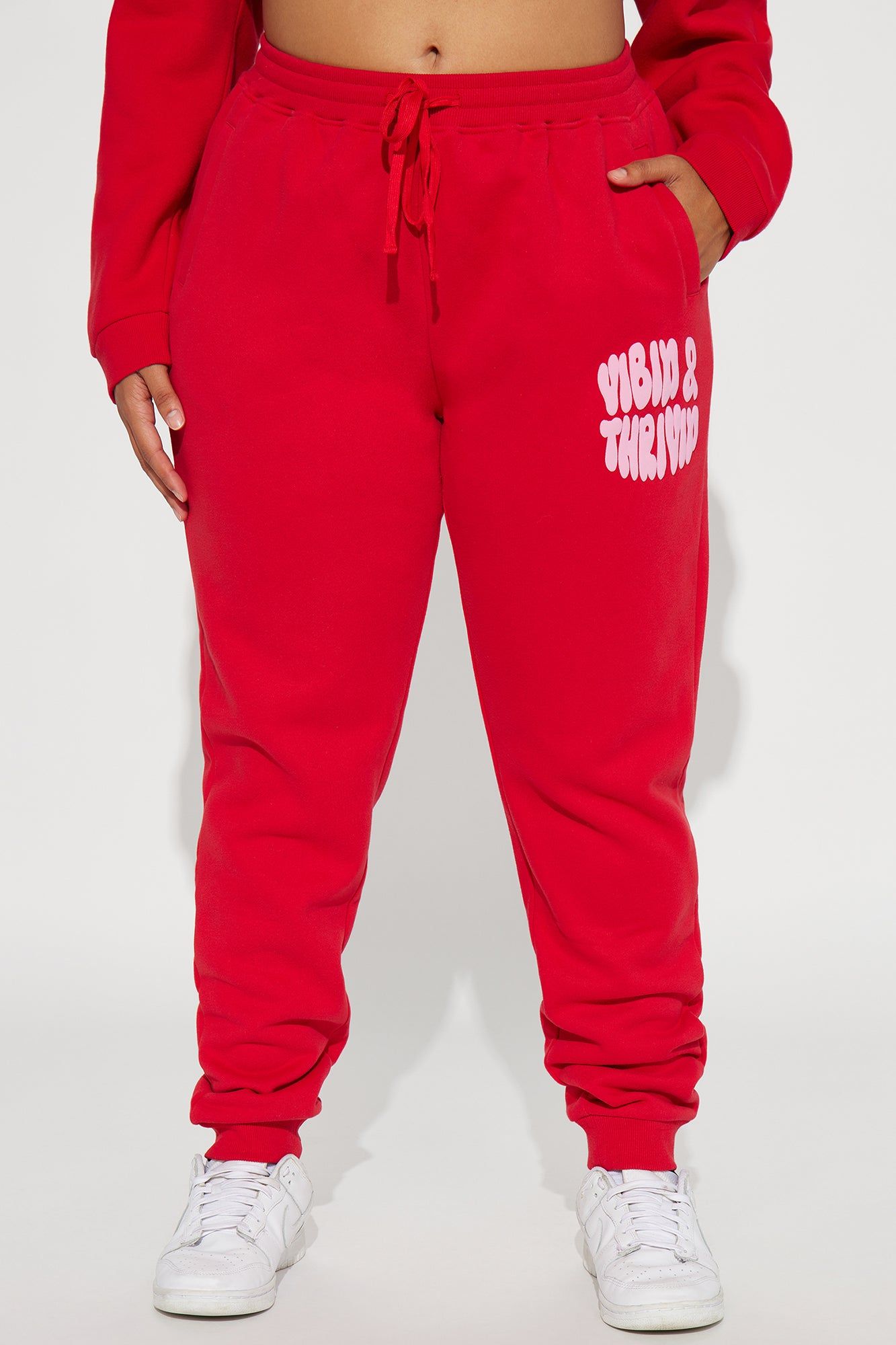 Vibin' & Thrivin' Puff Print Jogger - Red sold by Fashion Nova product image thumbnail 6