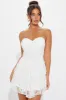 Sara Lace Corset Mini Dress - White sold by Fashion Nova