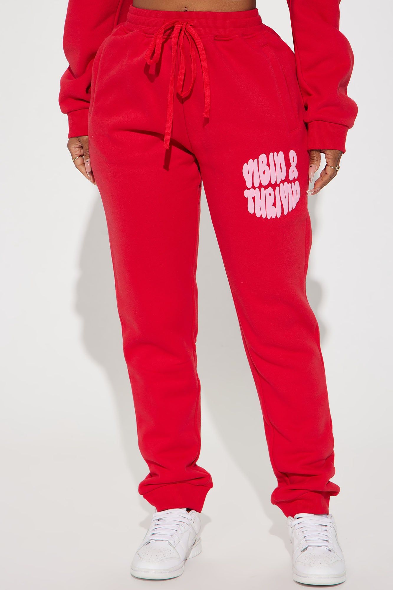 Vibin' & Thrivin' Puff Print Jogger - Red sold by Fashion Nova product image thumbnail 2