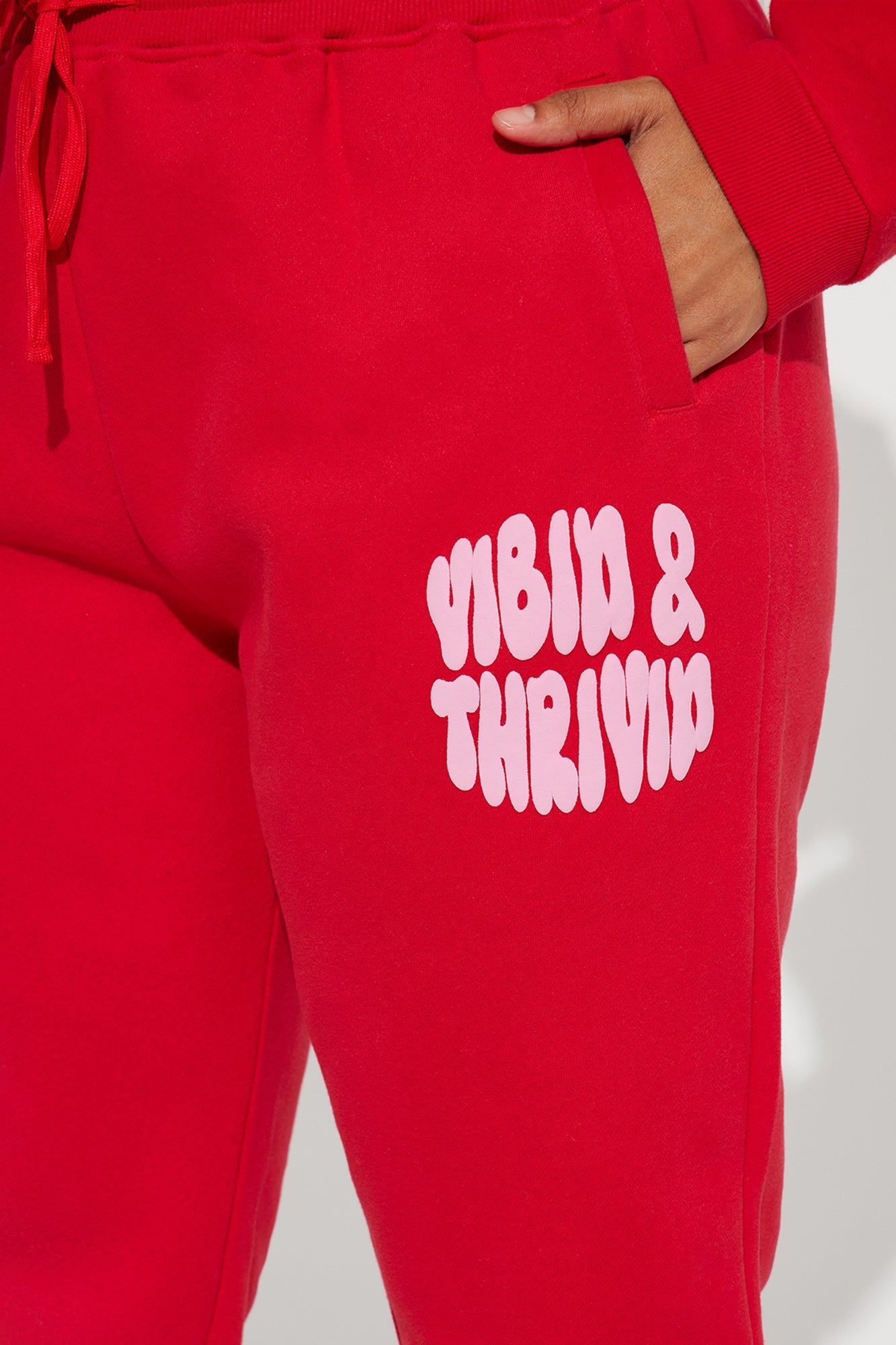 Vibin' & Thrivin' Puff Print Jogger - Red sold by Fashion Nova product image thumbnail 7