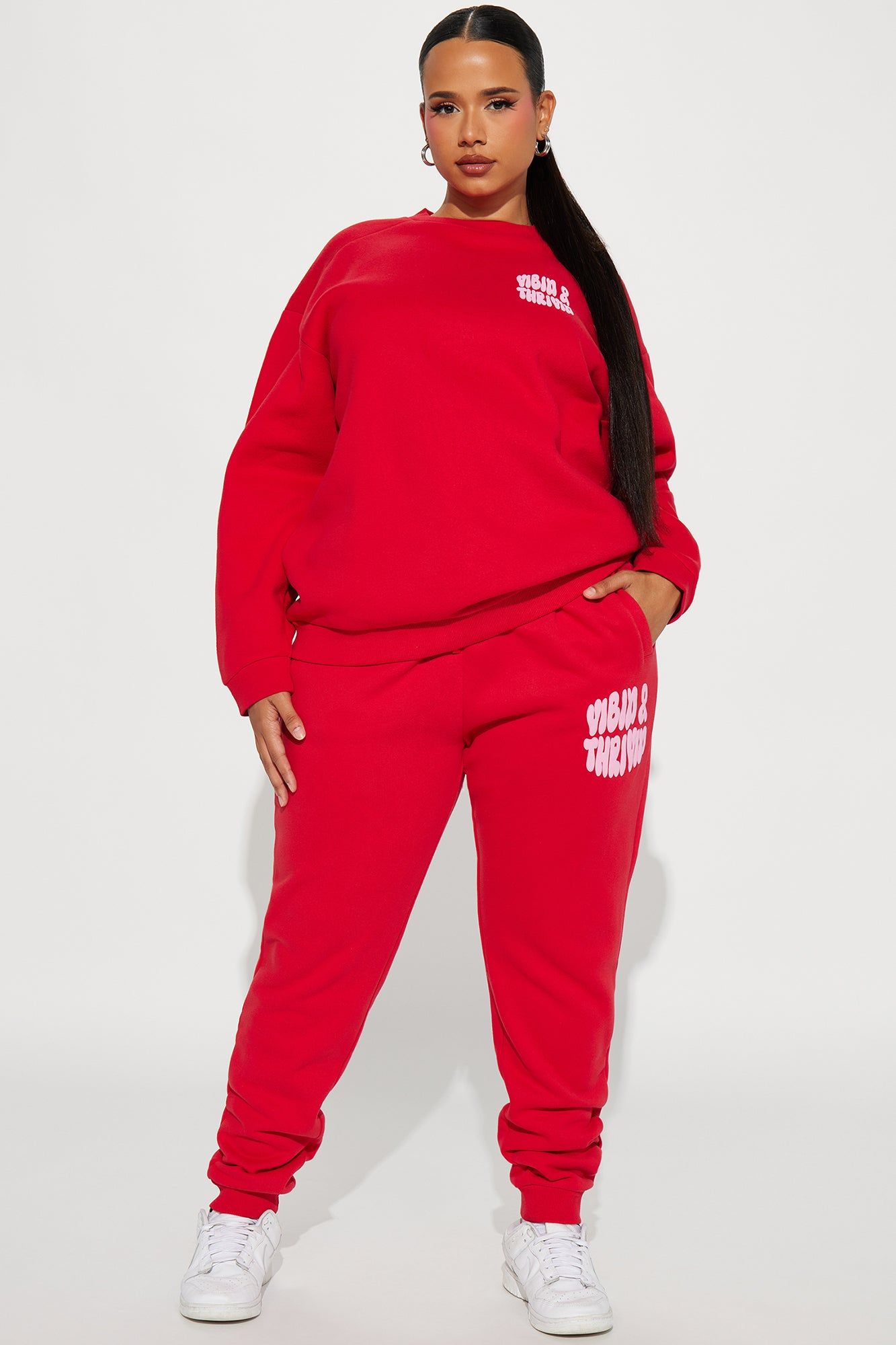 Vibin' & Thrivin' Puff Print Jogger - Red sold by Fashion Nova product image thumbnail 5