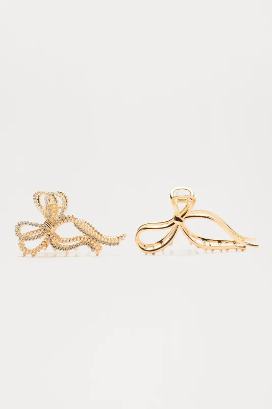 Alice Claw Clip Set - Gold sold by Fashion Nova
