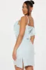Raven Rhinestone Mesh Mini Dress - Light Blue sold by Fashion Nova