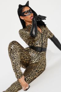 Cat Fight 5 Piece Costume Set - Leopard sold by Fashion Nova