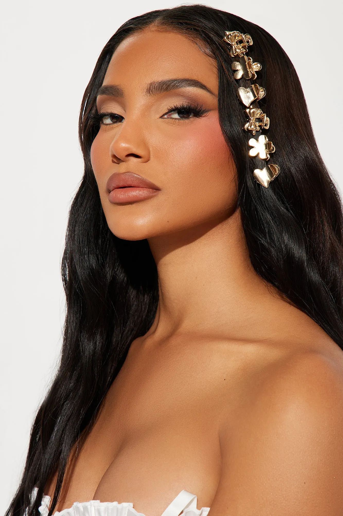 Sweet Loving You Hair Clip Set - Gold sold by Fashion Nova