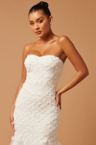 Carmen Floral Maxi Gown - White sold by Fashion Nova
