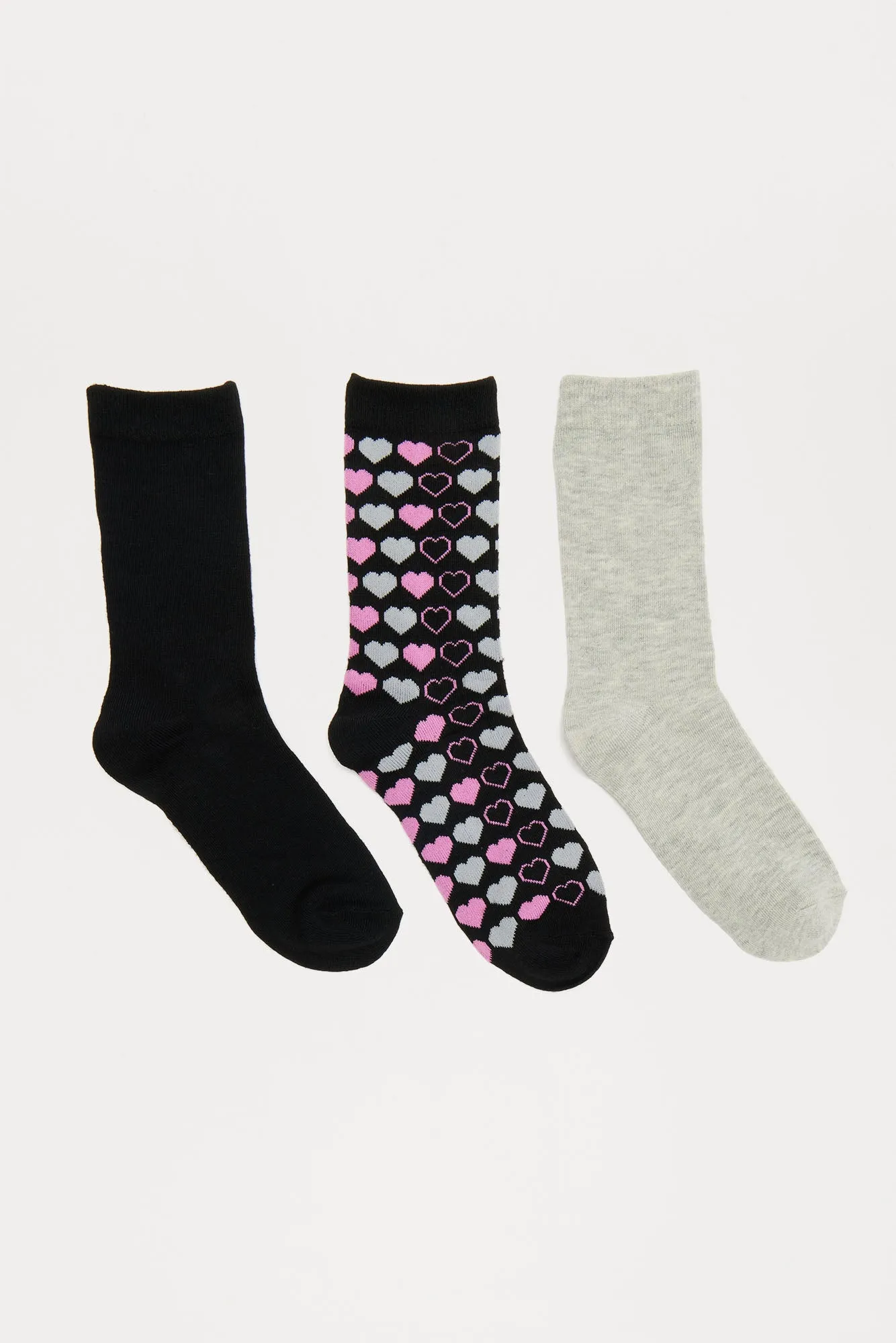 Find Your Loving 3 Pack Socks - Black/combo sold by Fashion Nova