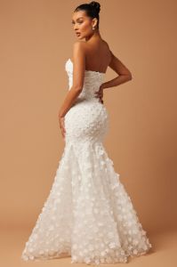 Carmen Floral Maxi Gown - White sold by Fashion Nova