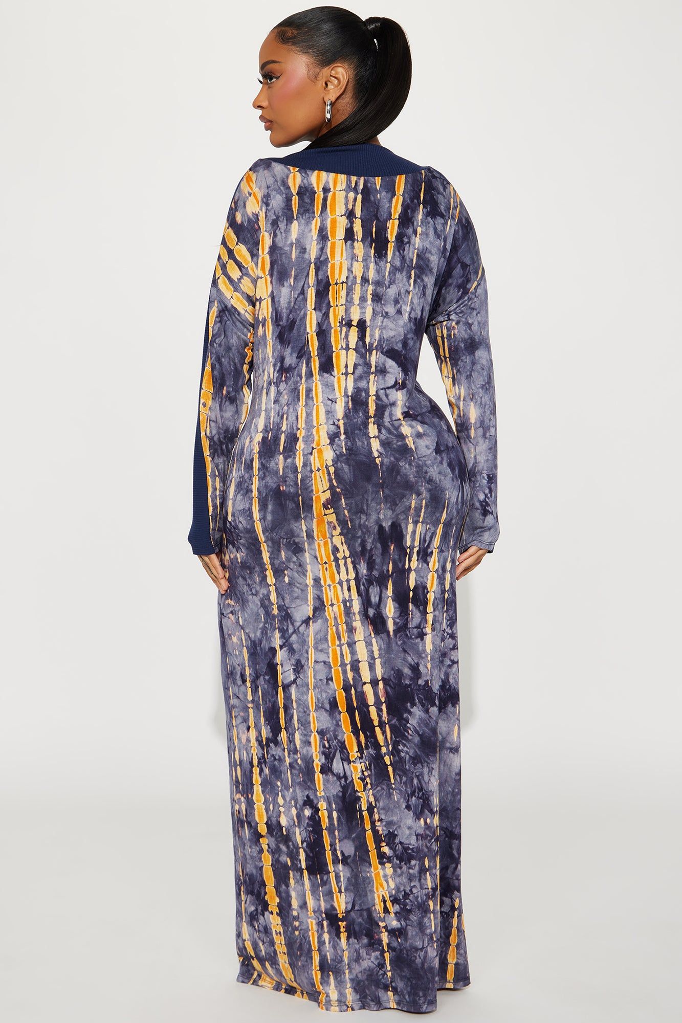 Abigail Tie Dye Maxi Dress - Navy sold by Fashion Nova product image thumbnail 3